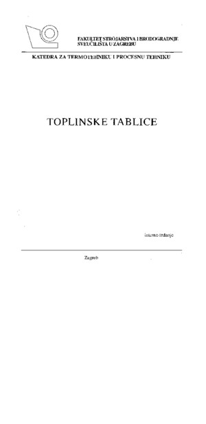 Toplinske tablice FSB