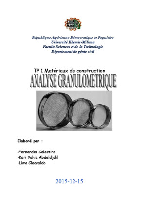 Tp Analyse Granulometrique Par Tamisage