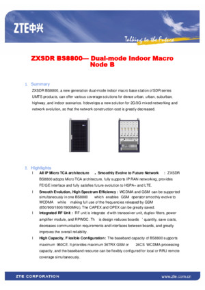 u Der 0203 Zxsdr Bs8800 Product Leaflet v400 200904