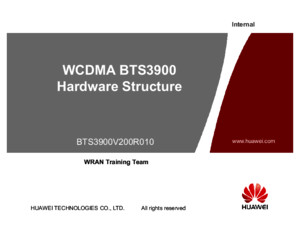 U WCDMA BTS3900 Hardware Structure 20090410 a 40