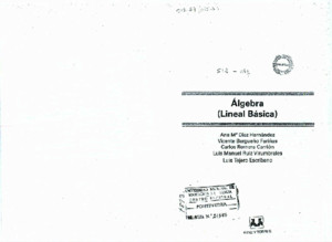 [UNED] Algebra (Lineal-Basica) Edsanz y Torres
