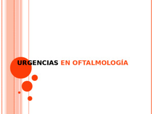 Urgencias en oftalmología