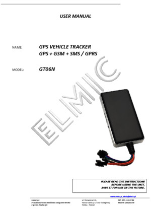 User Manual GPS GT06N