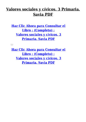 Valores Sociales y Cívicos 5 Primaria Savia PDF