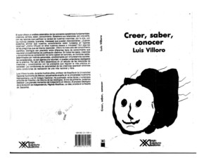 Villoro (1996) Creer-saber-conocer