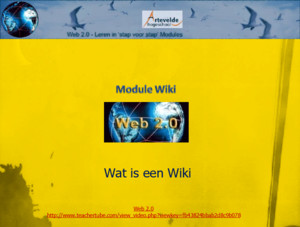 Wat is een Wiki Web 20 http://wwwteachertubecom/view_videophp?viewkey=fb43824bbab2d8c9b078