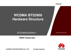 WCDMA BTS3900 Hardware Structure