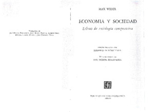 Weber Economia Sociedade